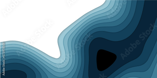 abstract blue and white 3d papercut background. abstract multi layer papercut background vector.