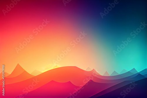 Abstract colorful gradient background. Generative AI