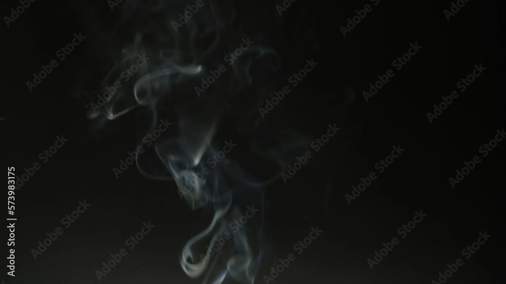 white smoke in black bacground