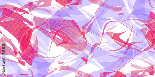 Colorful Vibrant Background Red White Blue color Palette. Halftone pattern