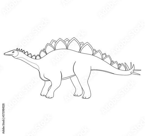 kids  coloring pages for hand drawing with cute dinosaur