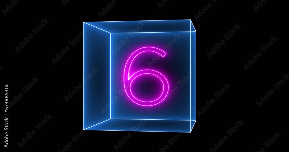 3D Cube countdown with alpha channel 3D Cube countdown with alpha channel