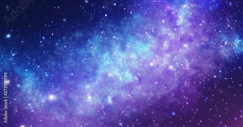 Galaxy in Space. Brights stars in the universe. Generative AI. © Kai Alves