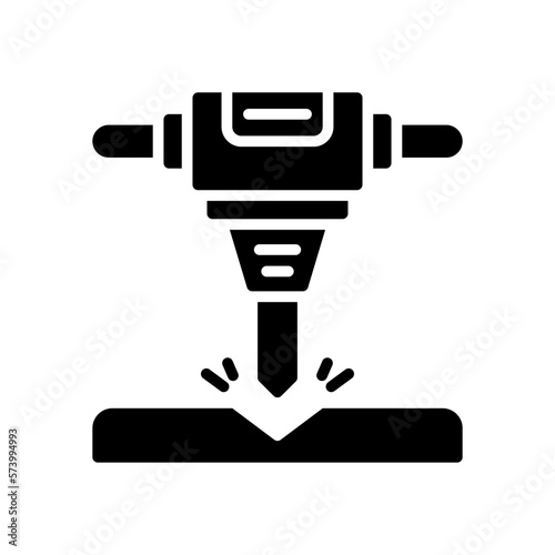 jackhammer icon for your website design, logo, app, UI. 