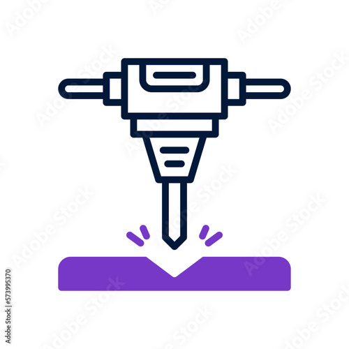 jackhammer icon for your website design, logo, app, UI. 