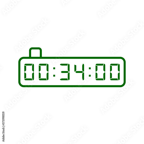 Digital clock number set. Electronic figures. Vector illustration.