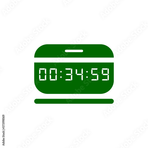 Digital clock number set. Electronic figures. Vector illustration.