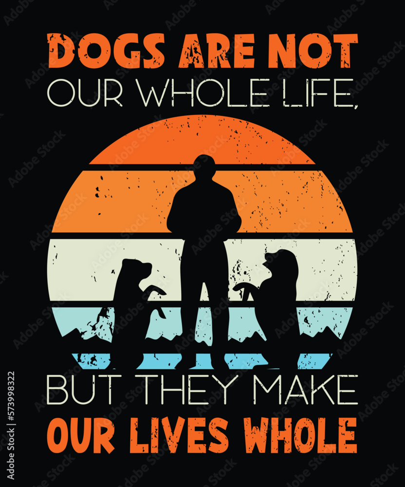 Obraz premium Dog love quote t-shirt design template vector