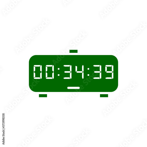 Digital clock number set. Electronic figures. Vector illustration.