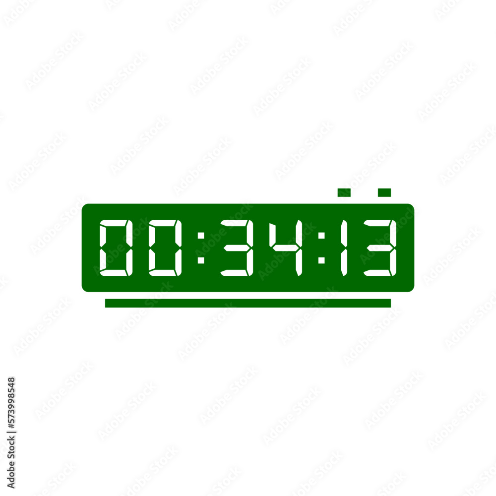 Digital clock number set. Electronic figures. Vector illustration. Digital clock number set. Electronic figures. Vector illustration.