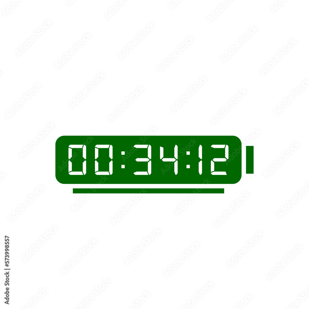 Digital clock number set. Electronic figures. Vector illustration. Digital clock number set. Electronic figures. Vector illustration.