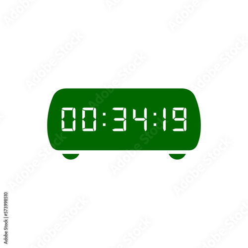 Digital clock number set. Electronic figures. Vector illustration.