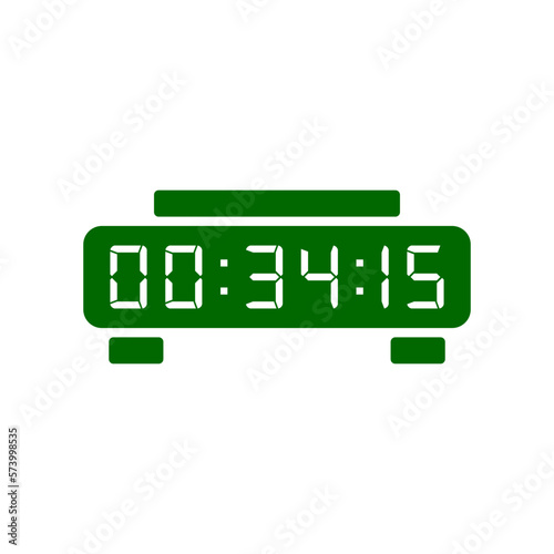 Digital clock number set. Electronic figures. Vector illustration.