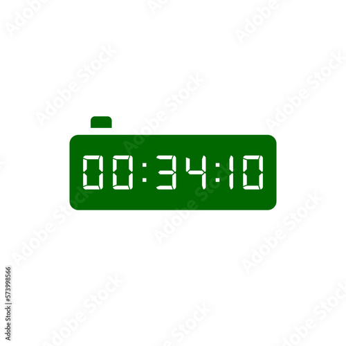 Digital clock number set. Electronic figures. Vector illustration.