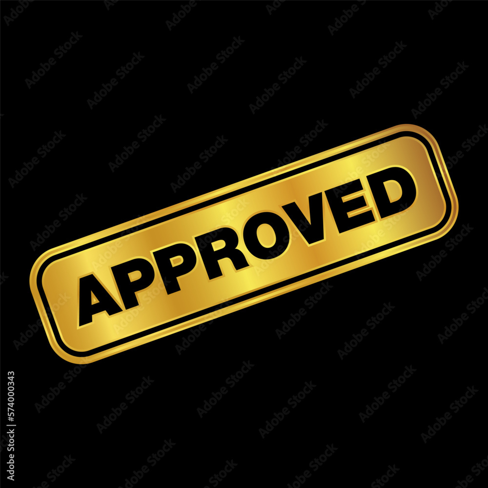 approved badge vector logo template, gold approved approved badge vector logo template, gold approved