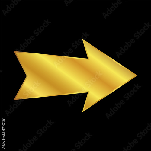 gold arrow vector logo template