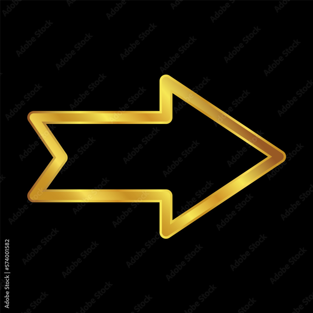 gold arrow vector logo template gold arrow vector logo template