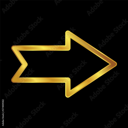 gold arrow vector logo template