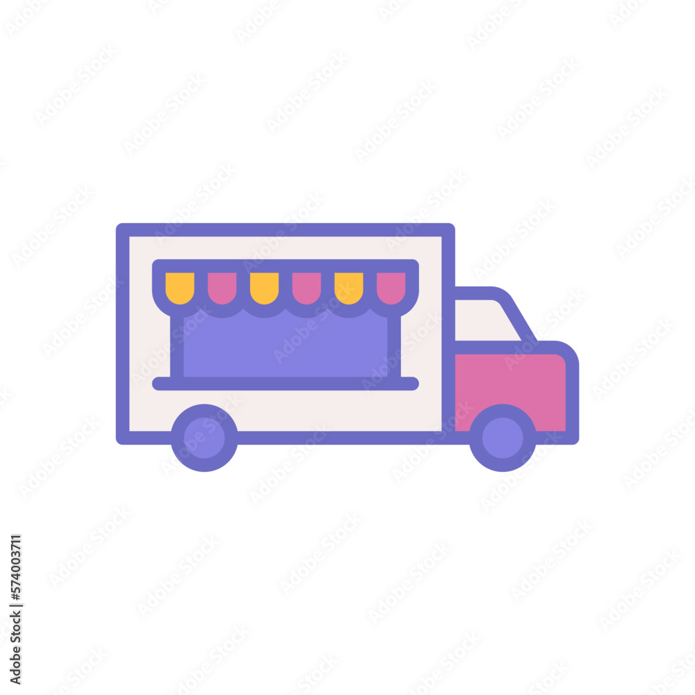 food truck icon for your website design, logo, app, UI. 