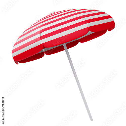 Summer s, Colorful beach umbrella, 3d rendering photo