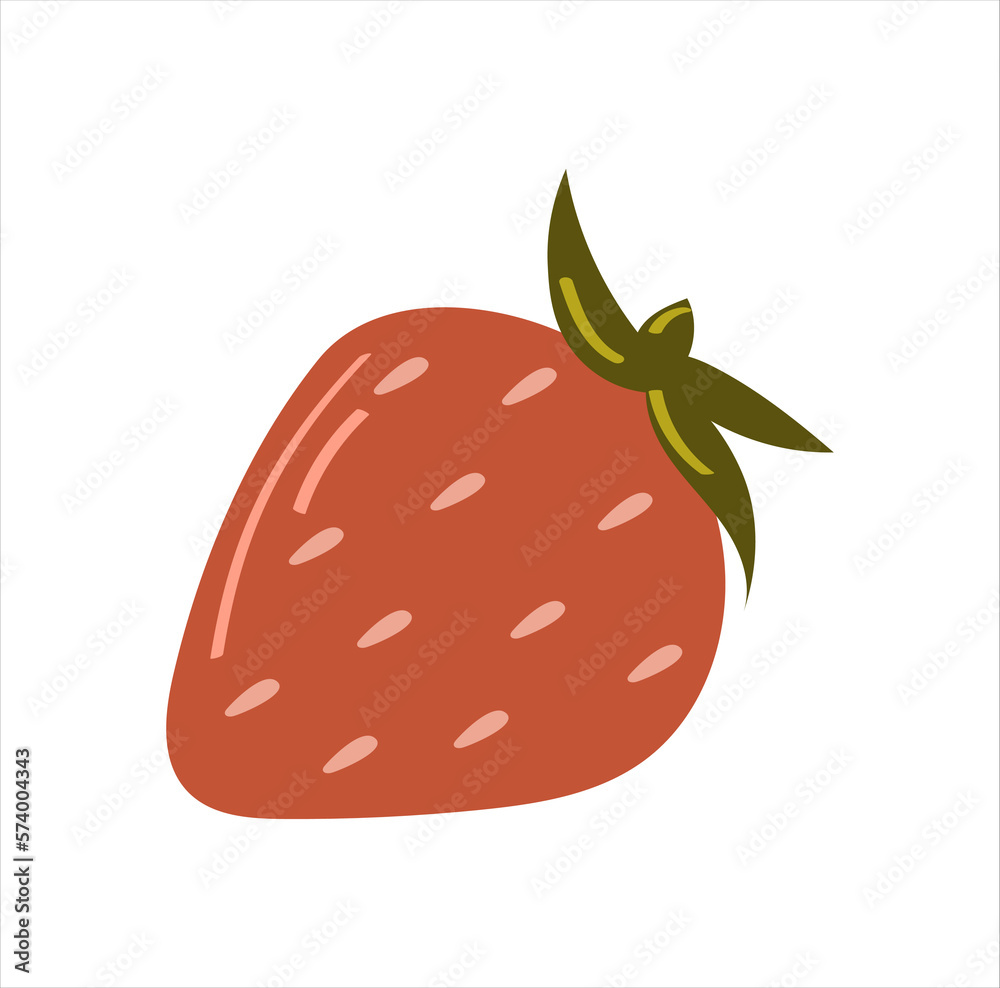 Vector sweet and fresh strawberry isolated on white background. Vector sweet and fresh strawberry isolated on white background.