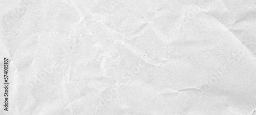 Abstract white crumpled and creased recycle paper texture background