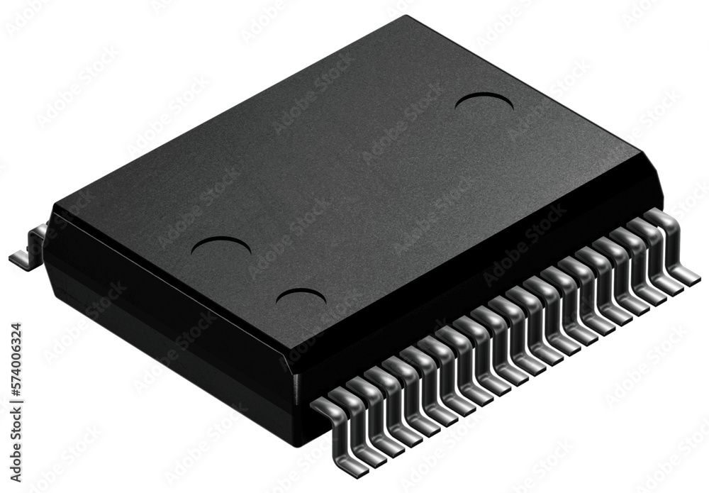 Integrated Circuit Chip 3d rendering Integrated Circuit Chip 3d rendering