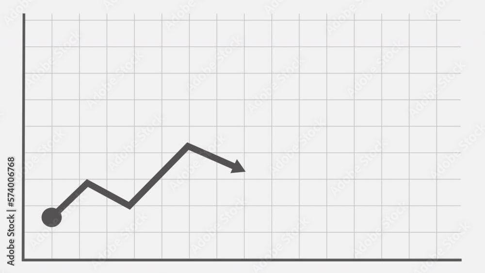 Stock market Chart Showing Gain, Simple Market Chart Uptrend in Grey Color,4K Stock market Chart Showing Gain, Simple Market Chart Uptrend in Grey Color,4K