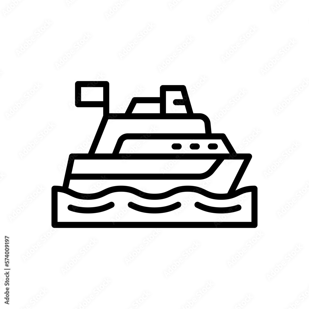 yacht icon for your website, mobile, presentation, and logo design.