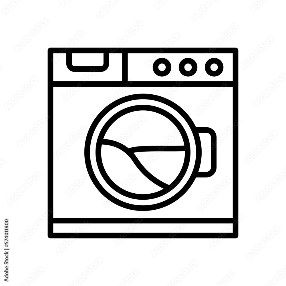 washing machine icon with line style washing machine icon with line style
