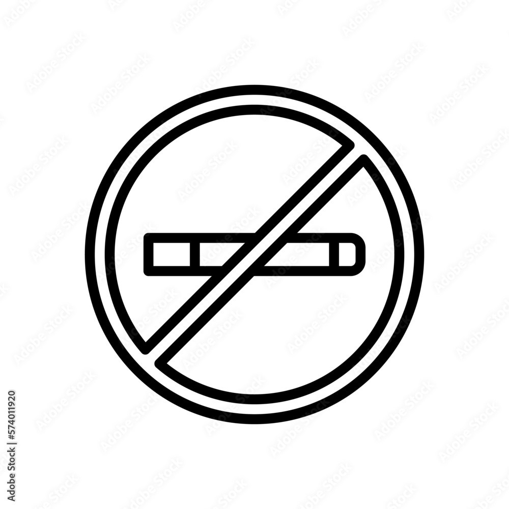 no smoking icon with line style no smoking icon with line style