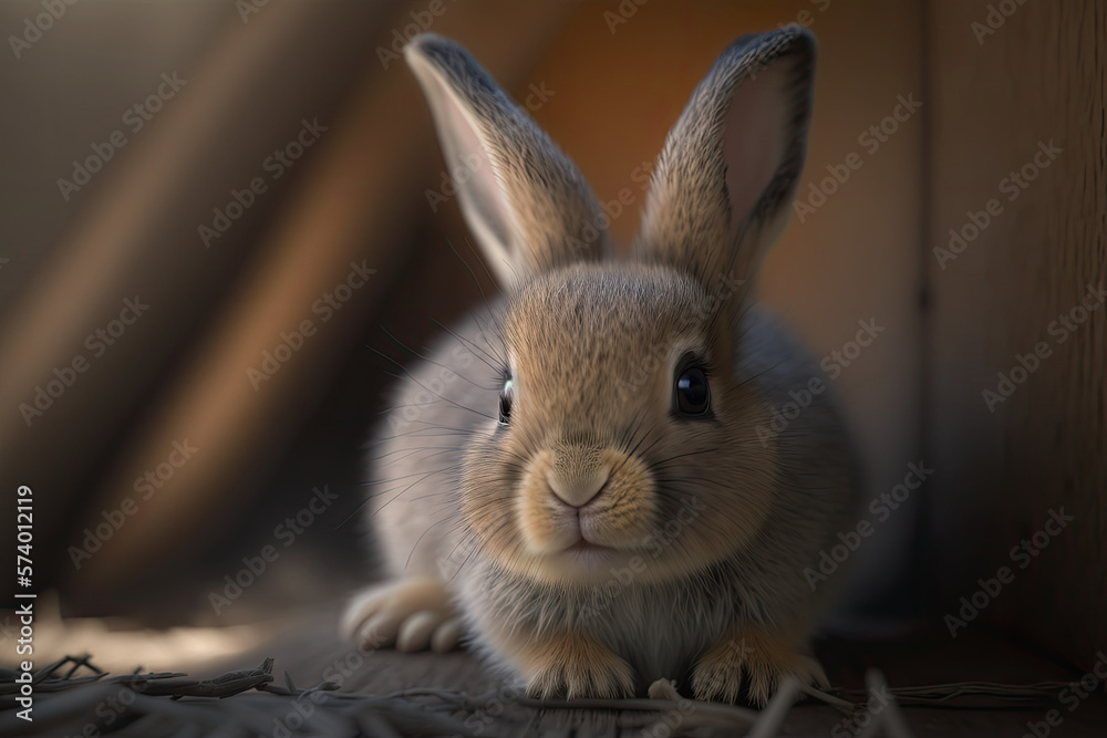 Obraz premium Cute rabbit portrait 