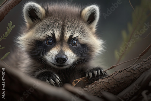 Cute raccoon Portrait