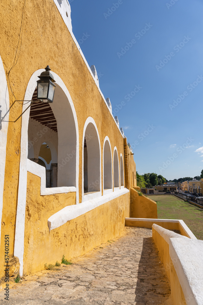 Entrance to the Convent of San Antonio in the magical town of Izamal, Mexico.