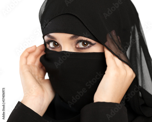 Arab saudi woman in black dress