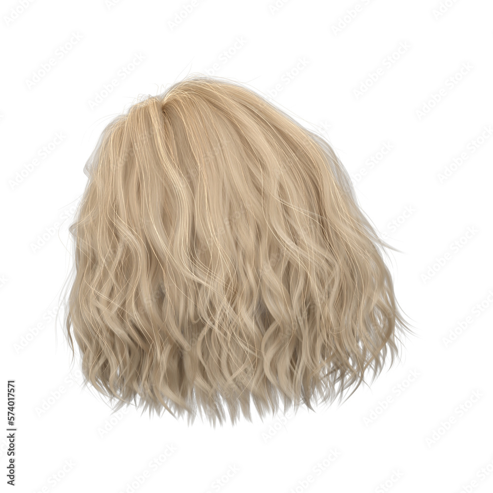 Fototapeta premium 3d render illustration beauty short hair isolated blonde
