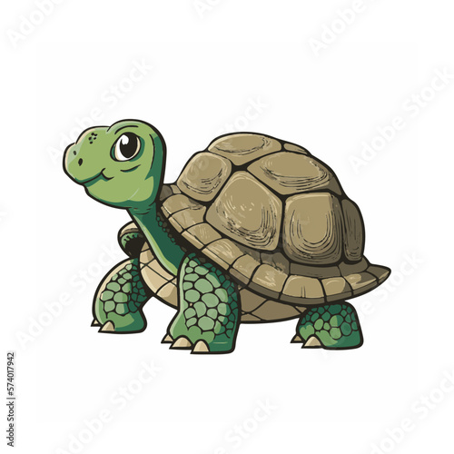 Little Turtle on isolated background