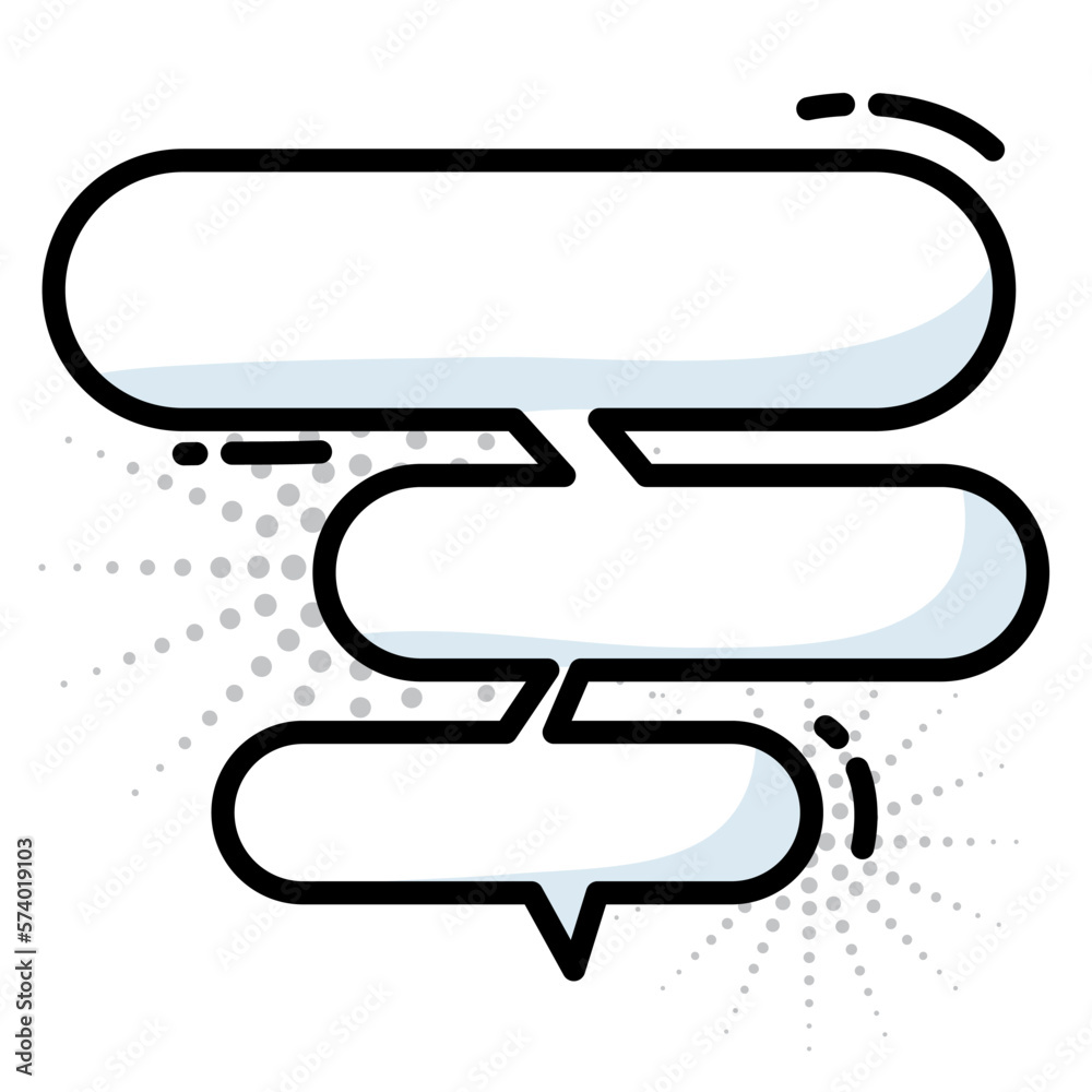 Isolated empty comic speech bubble Vector Isolated empty comic speech bubble Vector