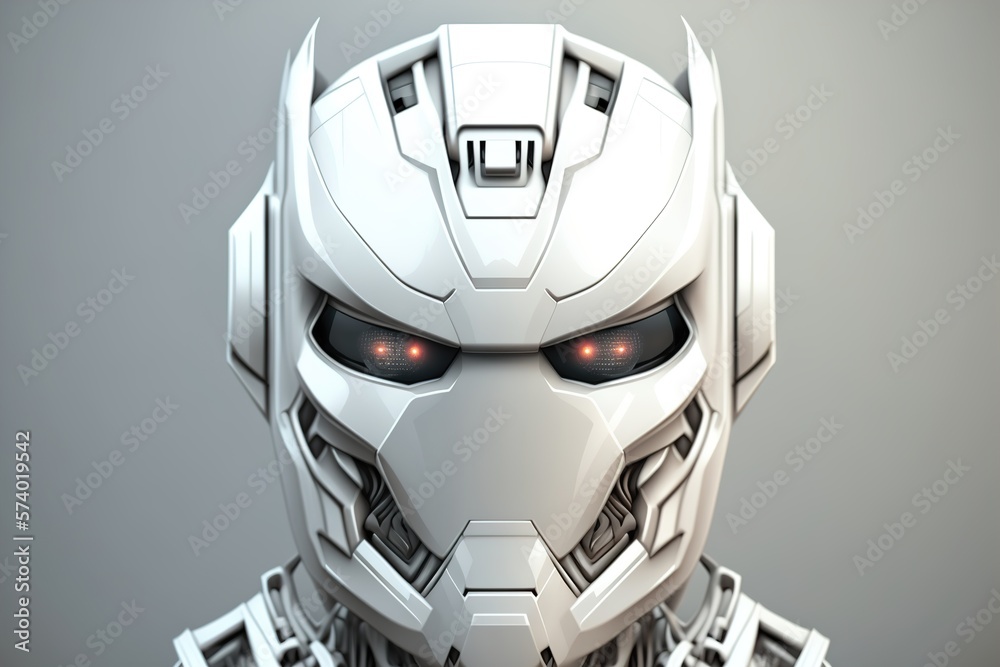 black and white portrait robot of a person black and white portrait robot of a person