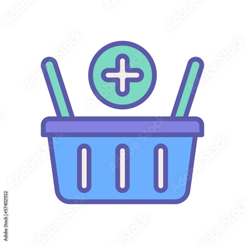 add to basket icon for your website design, logo, app, UI. 