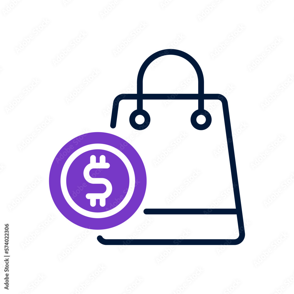 shopping bag icon for your website design, logo, app, UI. 