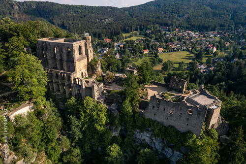 Obraz na płótnie Ruins of castle Oybin in Germany w salonie