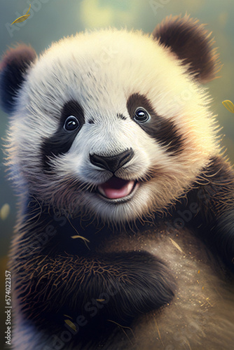 Adorable baby panda