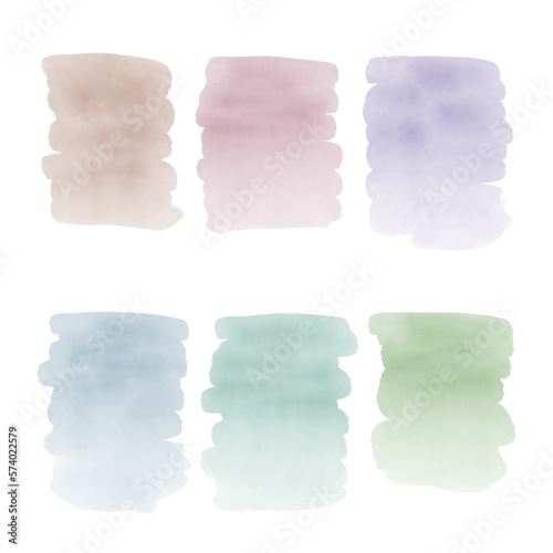 Watercolor rectangle washes