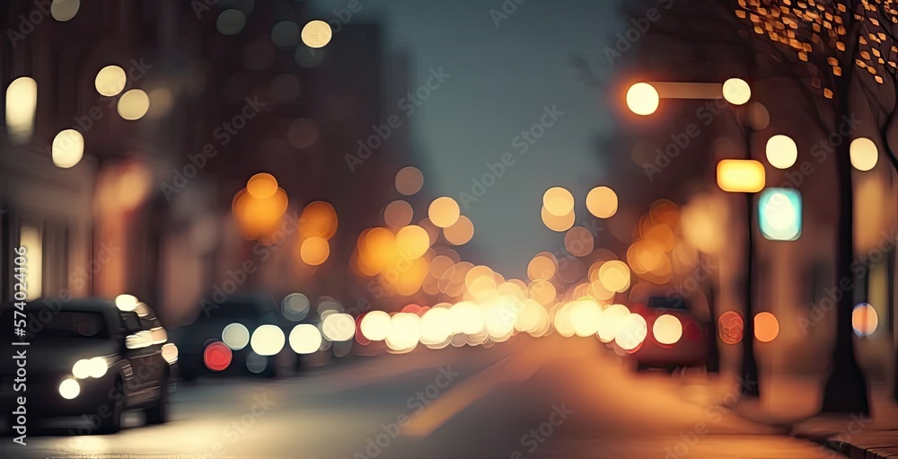 Blurred background of the street where several cars pass. Blurred effect.