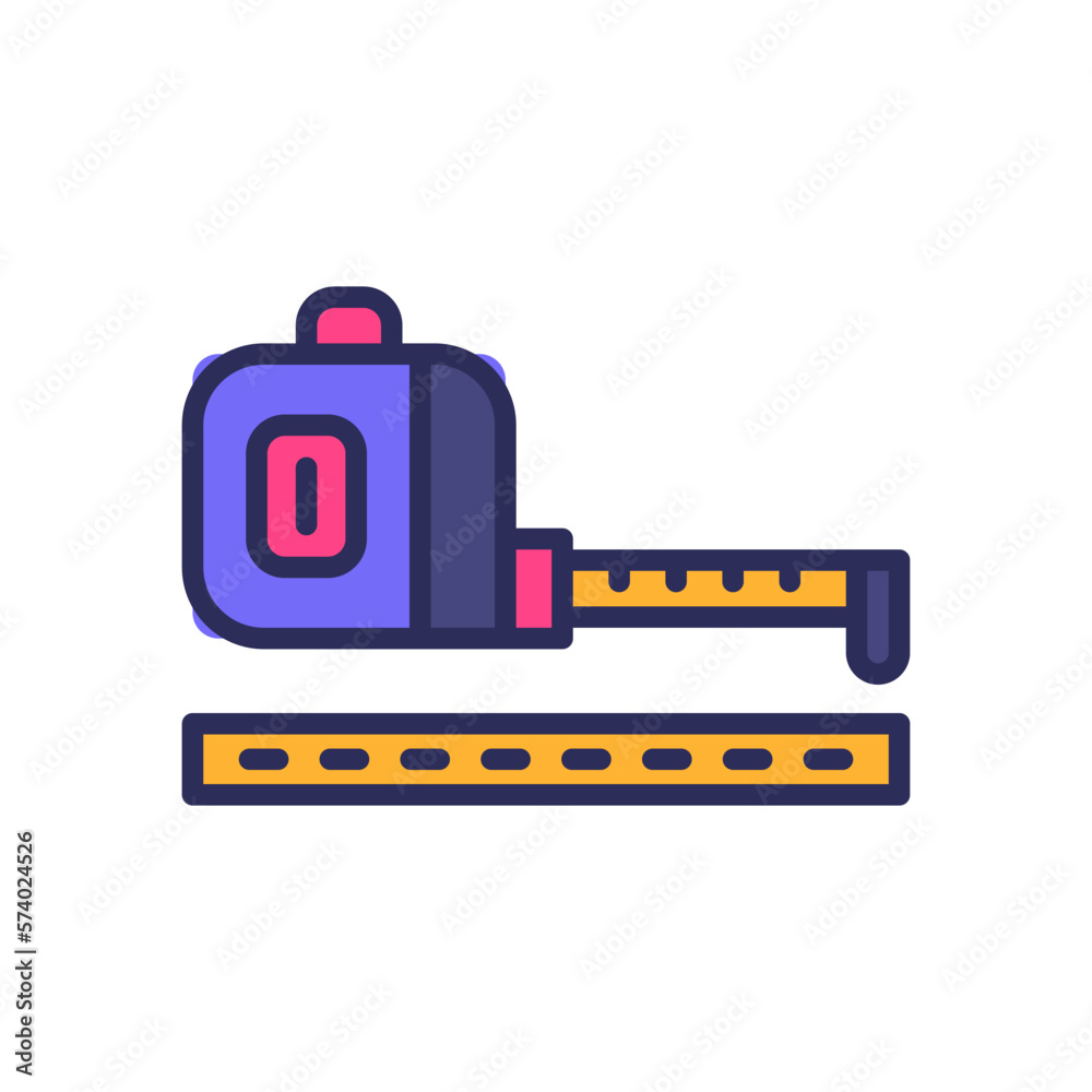 Fototapeta premium measuring tape icon for your website, mobile, presentation, and logo design.