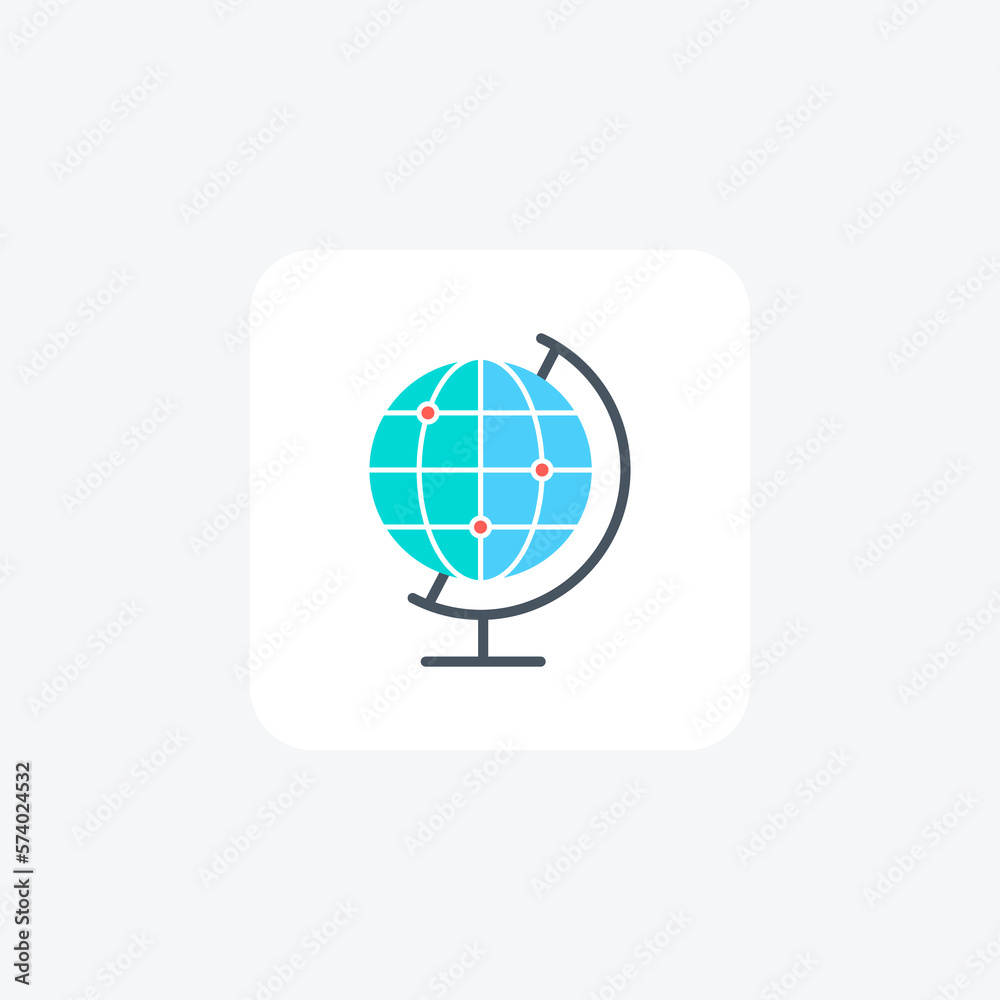 Global, geography fully editable vector Flat Icon Global, geography fully editable vector Flat Icon