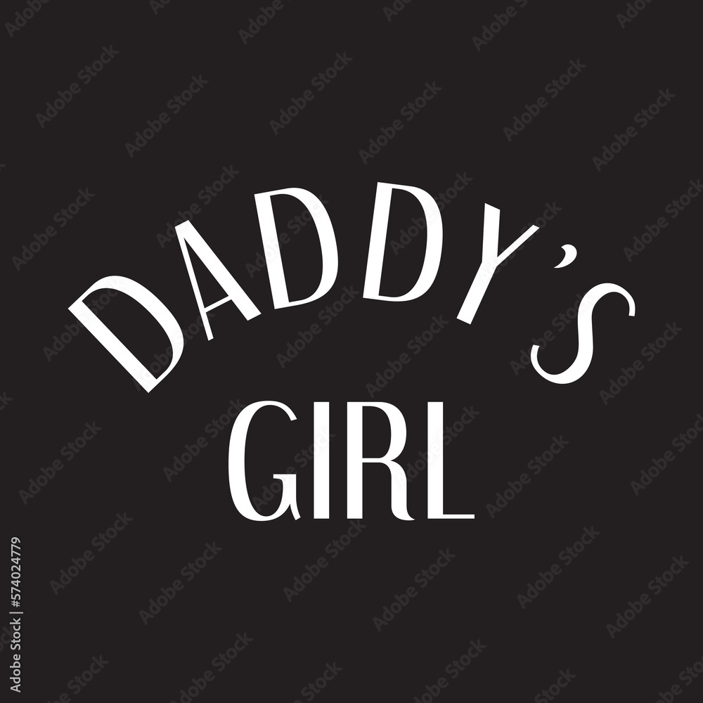 Girls Matching Family Daddy's Girl Graphic Tee - black