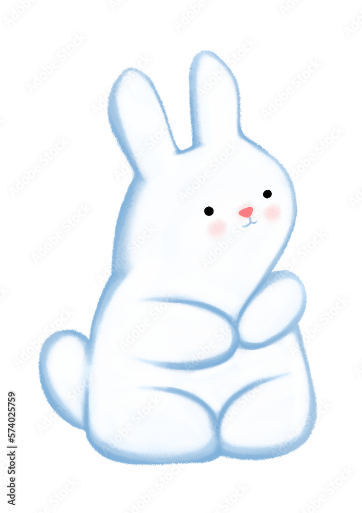white rabbit hand drawn watercolor children's illustration cut out white rabbit hand drawn watercolor children's illustration cut out