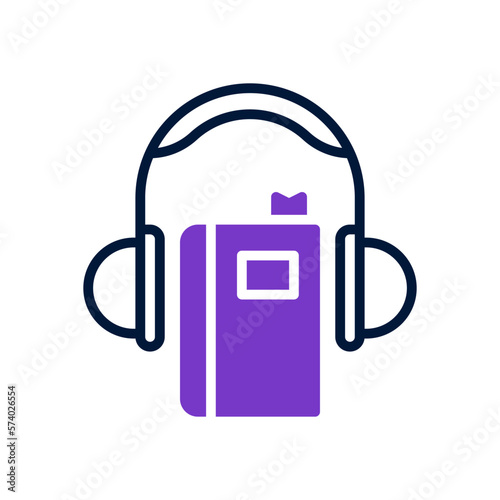 audiobook icon for your website design, logo, app, UI. 